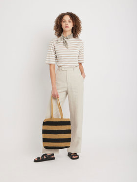 FEMME ウィメンズ 【Outlet】ナイロン ハンドメイド トートバッグ ”Annalise” ブラック