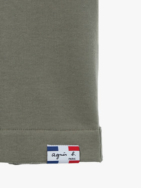 HOMME メンズ メンズ オーガニックコットン メルトン 長袖 カーディガンプレッション ”Nacre”  [Made in France] グリーン系その他