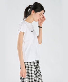 FEMME ウィメンズ ロゴプリント コットン 半袖Tシャツ "Brando" ホワイト