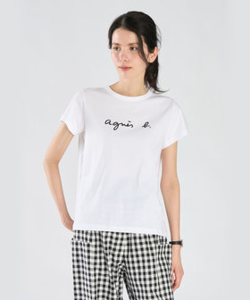 FEMME ウィメンズ ロゴプリント コットン 半袖Tシャツ "Brando" ホワイト