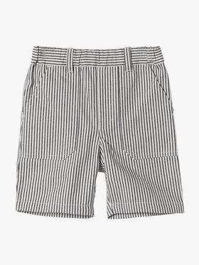 ENFANT ベビー ベビー ストライプ コットン ハーフ パンツ "Poches" ネイビー