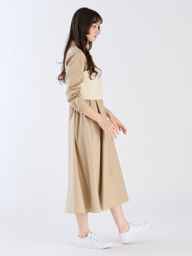 To b. by agnès b. 【Outlet】ロングスリーブシャツドレス オフホワイト