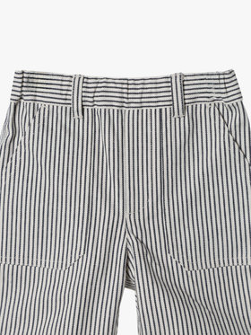ENFANT ベビー ベビー ストライプ コットン ハーフ パンツ "Poches" ネイビー