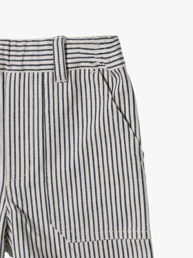 ENFANT ベビー ベビー ストライプ コットン ハーフ パンツ "Poches" ネイビー