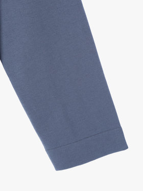 HOMME メンズ メンズ オーガニックコットン メルトン 長袖 カーディガンプレッション "Nacre"  [Made in France] グレー