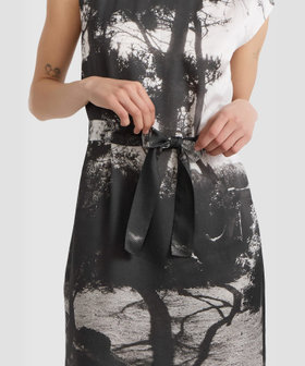 FEMME ウィメンズ フォトプリント コットン ノースリーブ ワンピース "Cap D’Antibes" マルチ