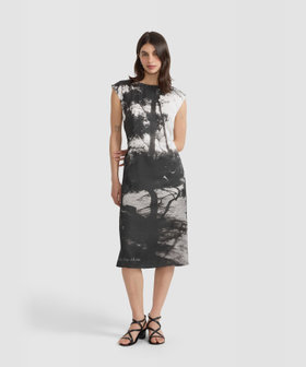 FEMME ウィメンズ フォトプリント コットン ノースリーブ ワンピース "Cap D’Antibes" マルチ