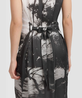 FEMME ウィメンズ フォトプリント コットン ノースリーブ ワンピース "Cap D’Antibes" マルチ