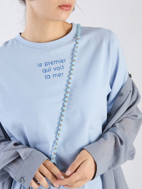 To b. by agnès b. 【Outlet】ビーズ モバイル ショルダーストラップ ブルー