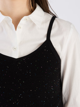 To b. by agnès b. 【Outlet】スパングルニットキャミ ブラック