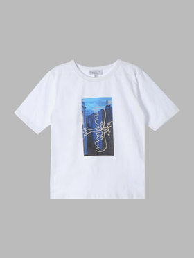 ENFANT ユニセックス キッズ プリント 半袖 アーティスト Tシャツ "Castelbajac" ホワイト