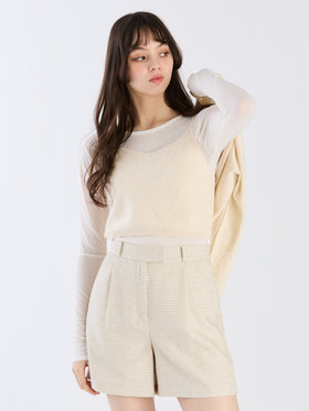 To b. by agnès b. 【Outlet】スパングルニットキャミ アイボリー