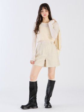 To b. by agnès b. 【Outlet】スパングルニットキャミ アイボリー