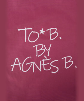 To b. by agnès b. マルチカラー ロゴ トート セット ボルドー