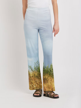 FEMME ウィメンズ 【Outlet】フォトプリント フレアパンツ ”Les champs ? Hoedic” マルチ