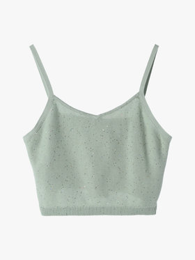 To b. by agnès b. 【Outlet】スパングルニットキャミ グリーン系その他
