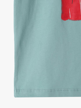 ENFANT ユニセックス キッズ オーガニックコットン プリント 半袖 アーティスト Tシャツ "Mambo" ライトグリーン