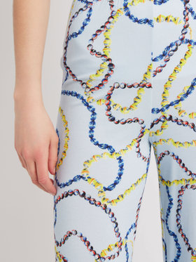 FEMME ウィメンズ プリント ロング ワイドパンツ "Colliers" マルチ