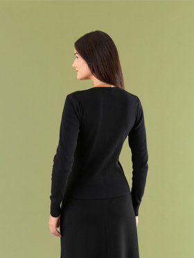 FEMME ウィメンズ J155 CARDIGAN Vネックカーディガン ブラック