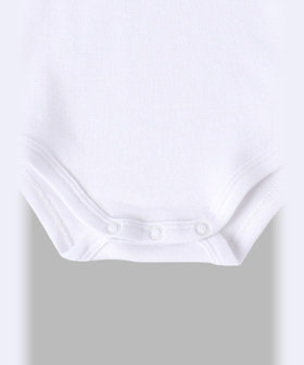 ENFANT ベビー ベビー ロゴ 刺繍 コットン 半袖 コンビネゾン ホワイト