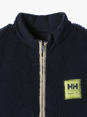 FEMME ウィメンズ agnes b. x HELLY HANSEN コウデンシ ファイバーパイル ベスト ネイビー