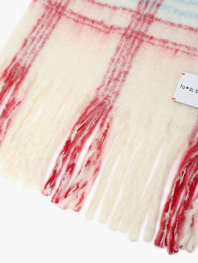 To b. by agnès b. チェック マフラー レッド