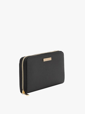 VOYAGE ウィメンズ バッグ＆ウォレット レザー ラウンドジップ ロングウォレット "Erika" QAW05-02 ブラック