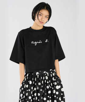 ロゴ コットン 5分袖 Tシャツ 