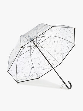 FEMME ウィメンズ AB03 PARAPLUIE 手描き文字柄ビニール傘 ブラック