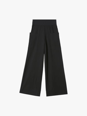 FEMME ウィメンズ コットン ジャージー ワイドパンツ ”New Mathis” ブラック