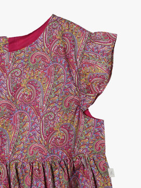 ENFANT ガールズ キッズ リバティプリント コットン ノースリーブ ワンピース "Laura" ピンク