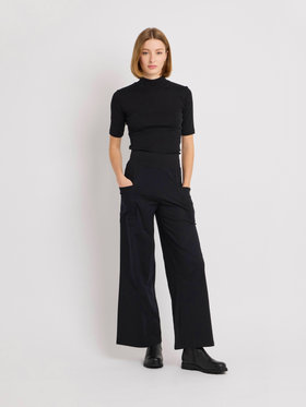 FEMME ウィメンズ コットン ジャージー ワイドパンツ ”New Mathis” ブラック