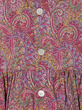 ENFANT ガールズ キッズ リバティプリント コットン ノースリーブ ワンピース "Laura" ピンク