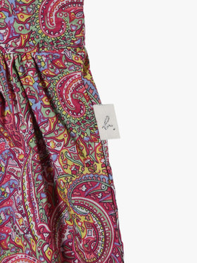 ENFANT ガールズ キッズ リバティプリント コットン ノースリーブ ワンピース "Laura" ピンク