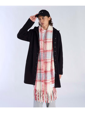 To b. by agnès b. チェック マフラー レッド