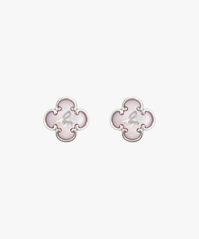 FEMME ウィメンズ "b."ロゴ フラワーモチーフ パール ピアス "Garden Breeze" シルバー