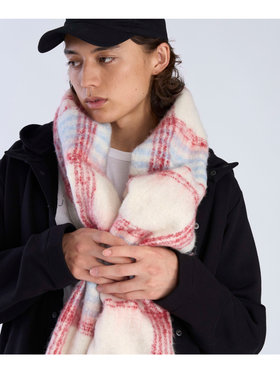 To b. by agnès b. チェック マフラー レッド