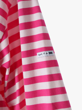 FEMME ウィメンズ agnes b. × HH L/S Marine Border Tee ピンク