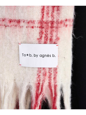 To b. by agnès b. チェック マフラー レッド