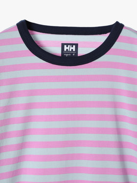 FEMME ウィメンズ agnes b. × HH L/S Marine Border Tee ライトブルー