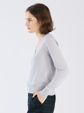 FEMME ウィメンズ 【Outlet】J155 CARDIGAN Vネックカーディガン グレー
