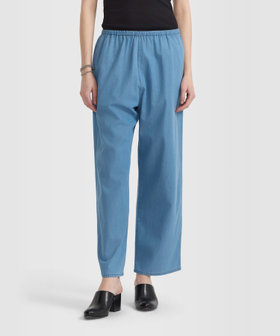 FEMME ウィメンズ デニム シャンブレー パンツ "Vietnam" ブルー