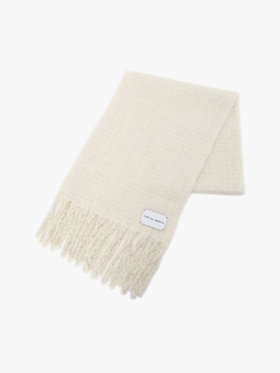 To b. by agnès b. 【Outlet】ラメ マフラー ホワイト