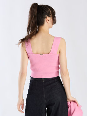 To b. by agnès b. 【Outlet】コットンリブタンクトップ ピンク