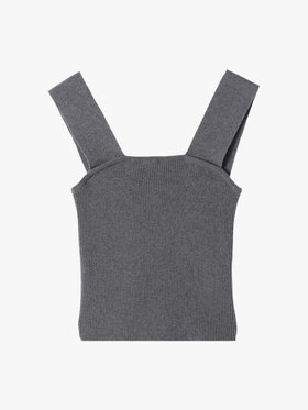 To b. by agnès b. 【Outlet】コットンリブタンクトップ グレー