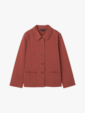 FEMME ウィメンズ コットン ジャージー 長袖 ジャケット "Mandarin" ブラウン系その他