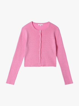 To b. by agnès b. 【Outlet】コットンリブカーディガン ピンク