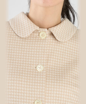 FEMME ウィメンズ 千鳥格子 ジャカード 長袖 ジャケット "Clarissa" ベージュ系その他