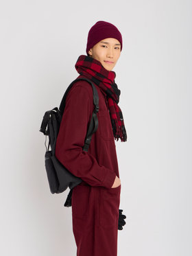 HOMME メンズ メンズ コットン ギャバジン オーバーオール ボルドー