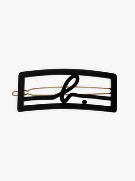 FEMME ウィメンズ ”b.” レクタングル バレッタ ブラック